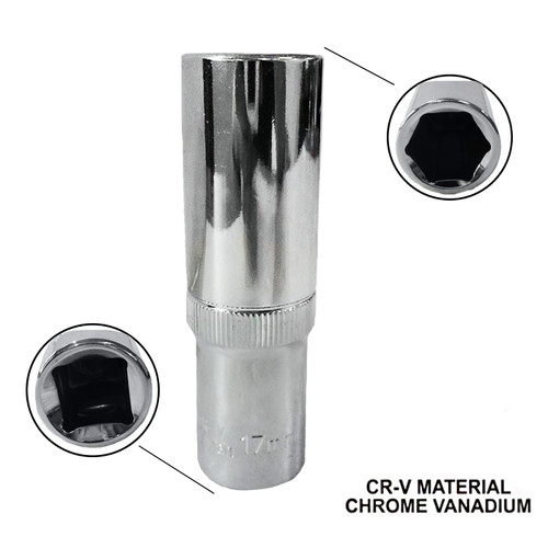 [EZM.1000549] TORA Mata Sok 17 MM 1/2 DR 6 PT - Deep Socket