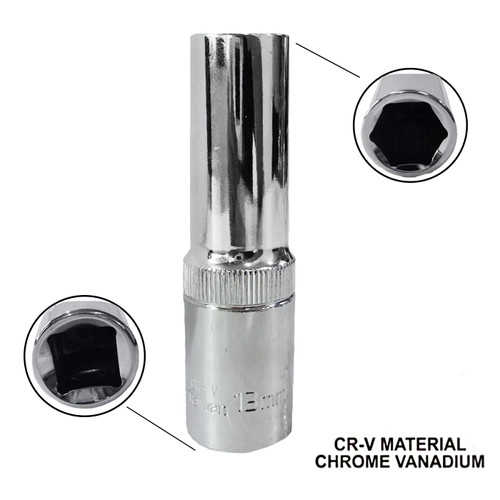 [EZM.1000553] TORA Mata Sok 13 MM 1/2 DR 6 PT - Deep Socket