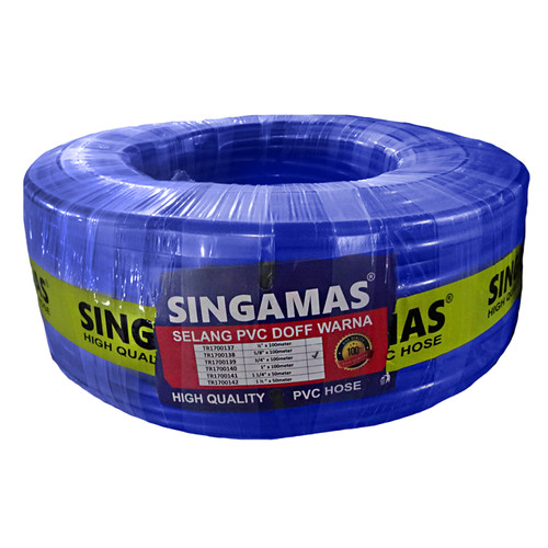 [EZM.1002342] SINGAMAS Selang Air PVC Dof Warna Biru 3/4 Inch x 100 Meter