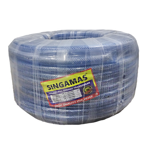 [EZM.1000572] SINGAMAS Selang Air PVC Benang Transparan 3/8 Inch x 100 Meter