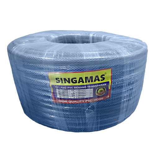 [EZM.1000597] SINGAMAS Selang Air PVC Benang Transparan 5/8 Inch x 100 Meter