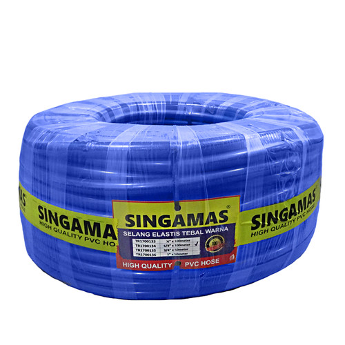 [EZM.1000613] SINGAMAS Selang Air PVC Elastis Tebal 5/8 Inch x 100 Meter - PVC Hose