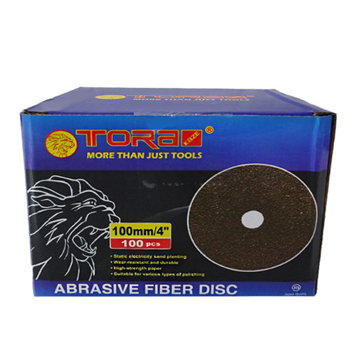 [EZM.1000725] TORA Abrasive Fiber Disc 4" Per Box Grit 40 - Amplas Fiber