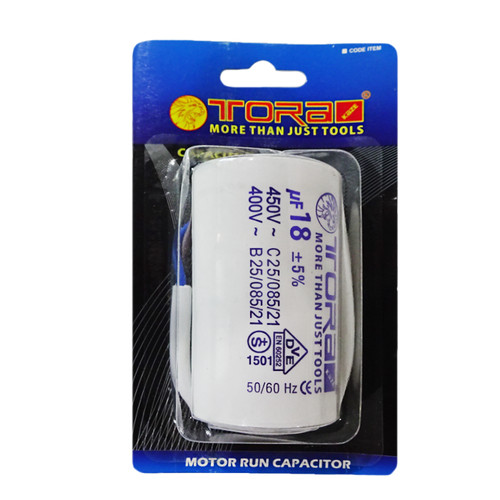 [EZM.1000735] TORA Kapasitor Bulat 18 Mikro Farad - Round Capasitor Motor Run