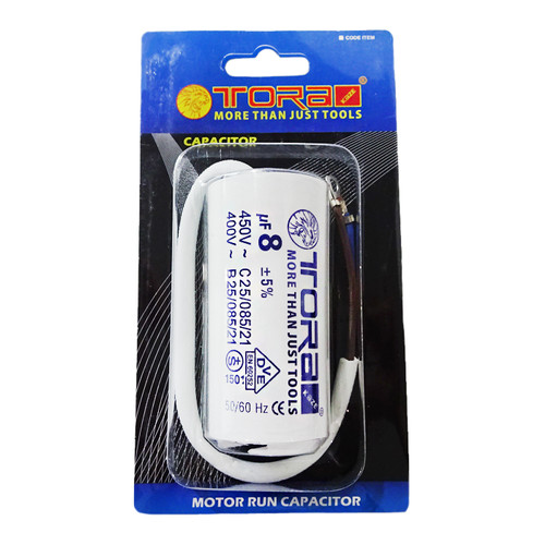 [EZM.1000740] TORA Kapasitor Bulat 8 Mikro Farad - Round Capasitor Motor Run