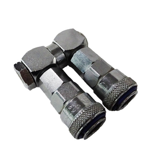 [EZM.1000793] CLEARANCE SALE Tora Kopler 2 Cabang 1/4 Inch - Coupler 2 Way Swivel