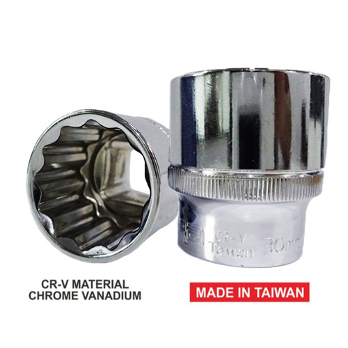 [EZM.1000794] TORA Mata Sok 30 mm 1/2 DR 12 PT - Shock Hand Socket - TAIWAN