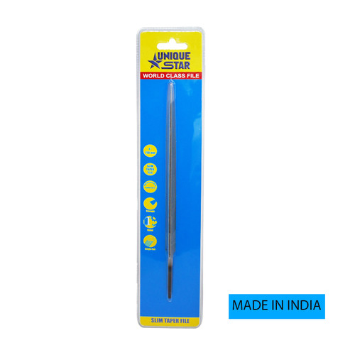 [EZM.1000894] UNIQUE STAR Kikir Slim Taper 6 Inch Double Blister - INDIA