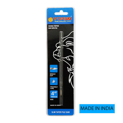 [EZM.1000896] TORA Kikir Slim Taper 4 Inch - Slim Taper 4" Double Blister - INDIA