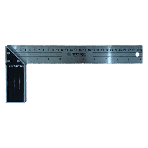 [EZM.1000923] TORA Penggaris Siku Meter Stainless Steel 12 Inch - Angle Ruler SS