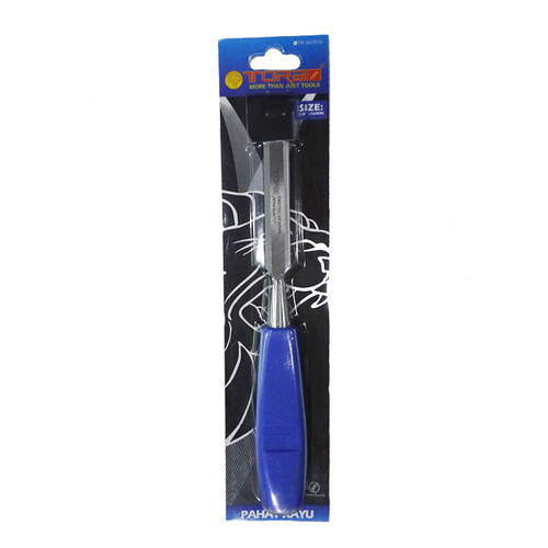 [EZM.1000961] TORA Pahat Kayu Gagang Biru 5/8 Inch - Carbon Stell