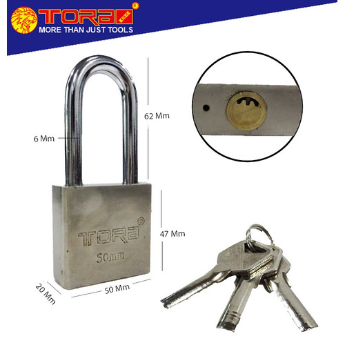[EZM.1001102] TORA Gembok Kotak Panjang Bahan Kuningan 50 MM - Square Padlock SL50L