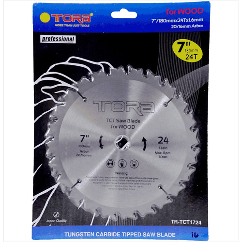 [EZM.1001116] TORA Mata Potong Kayu 7 Inch 24T - TCT Circular Saw TCT1724