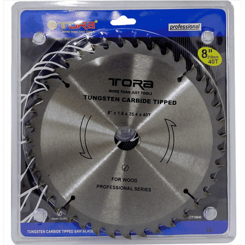 [EZM.1001119] TORA Mata Potong Kayu 8 Inch 40T - TCT Circular Saw TCT10840