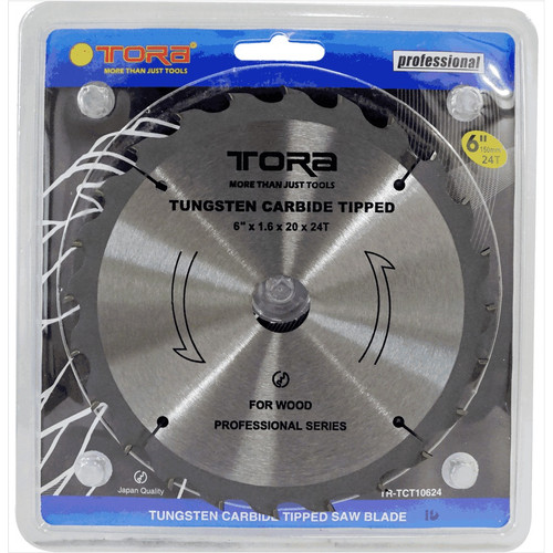 [EZM.1001121] TORA Mata Potong Kayu 6 Inch 24T - TCT Circular Saw TCT10624