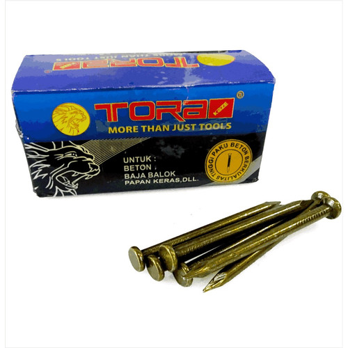 [EZM.1001159] TORA Paku Beton Kuning Box 2 1/2 Inch - Nail Concrete Yellow