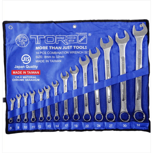 [EZM.1001206] TORA Kunci Ring Pas 8-32 MM Set 14 Pcs - TAIWAN