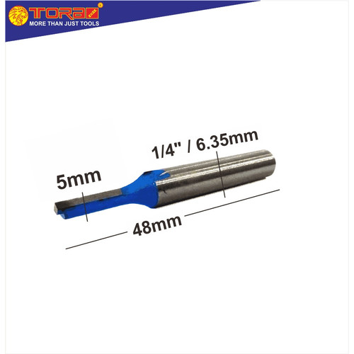 [EZM.1001223] TORA Router One Blade Straight Bits 3/16" x 1/4 Inch - Mata Profil