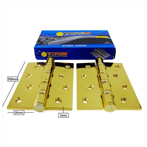 [EZM.1001255] TORA Engsel Besi Gold Tebal 4 Inch - Hinges Steel Gold GP4
