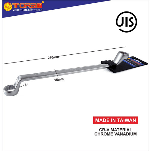 [EZM.1001268] TORA Kunci Ring 75° 14 x 17 MM - Wrench Box End 75° - TAIWAN