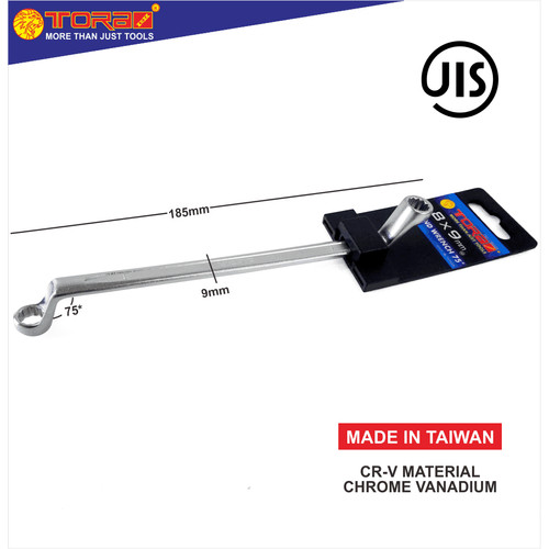 [EZM.1001271] TORA Kunci Ring 75° 8 x 9 MM - Wrench Box End 75° - TAIWAN