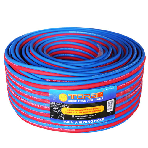 [EZM.1002399] TORA Selang Las Double 100 Meter 1/4 x 3/8 Inch - Twin Welding Hose