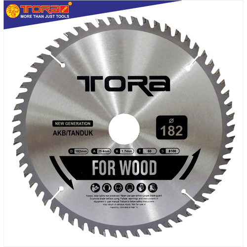 [EZM.1001396] TORA Mata Pisau Potong Kayu 7 Inch 182 x 60T TCT