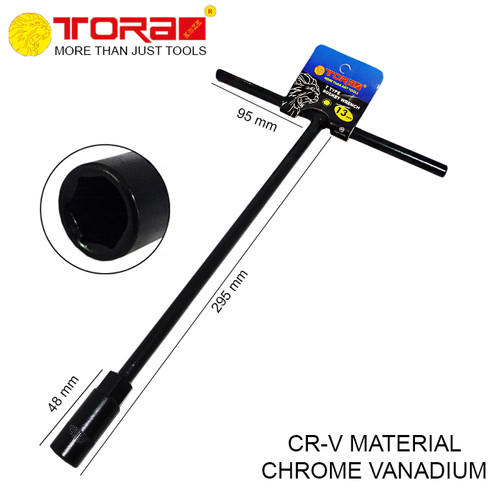 [EZM.1001415] TORA Kunci Sock T Hitam 13 mm - Wrench Socket T