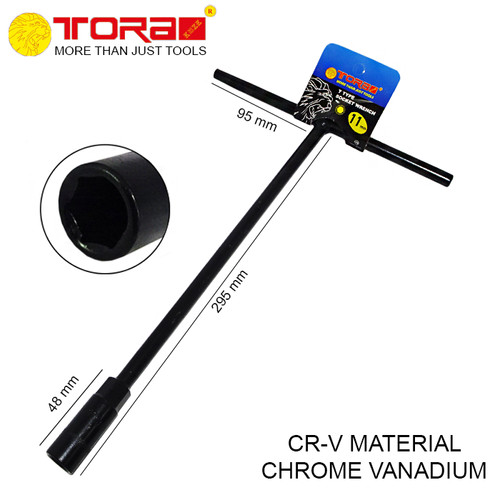 [EZM.1001417] TORA Kunci Sock T Hitam 11 mm - Wrench Socket T