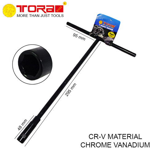 [EZM.1001419] TORA Kunci Sock T Hitam 9 mm - Wrench Socket T