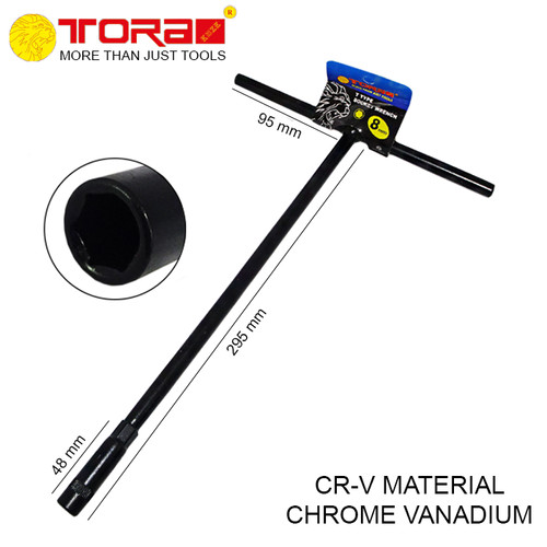 [EZM.1002411] TORA Kunci Sock T Hitam 8 mm - Wrench Socket T