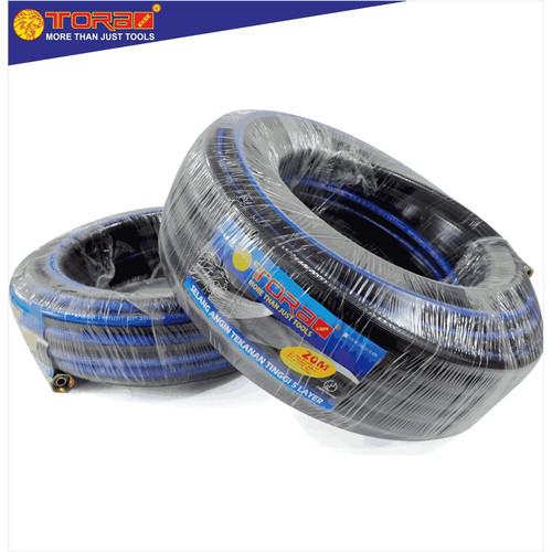 [EZM.1001420] TORA Selang Angin PVC Tekanan Tinggi 5 Layer Biru Hitam 20 Meter