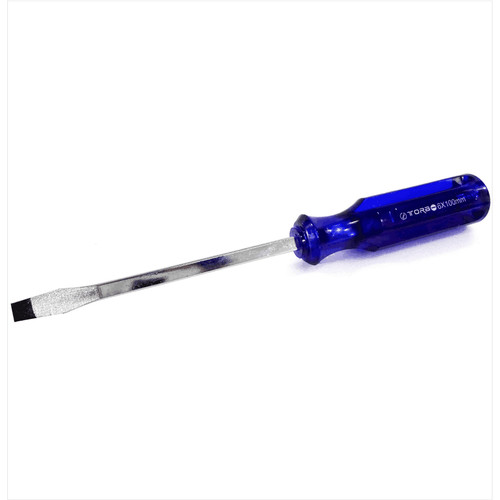 [EZM.1001487] TORA Obeng Tembus Ketok Biru 6 x 100MM - Screwdriver Plus Minus