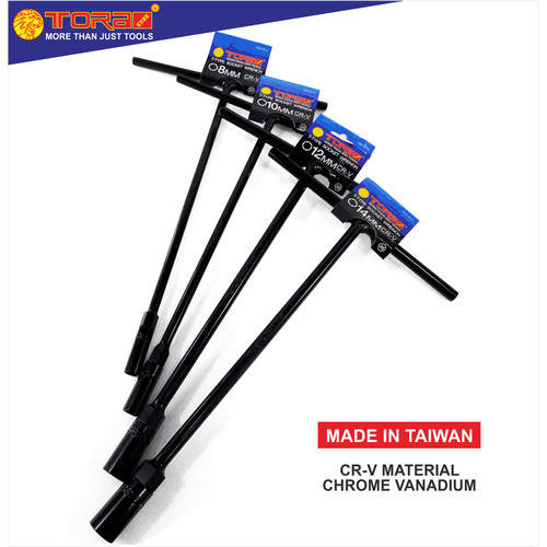[EZM.1002421] TORA Kunci Sock T 1 Set (8,10,12,14 mm) - Wrench Socket T Crv - TAIWAN