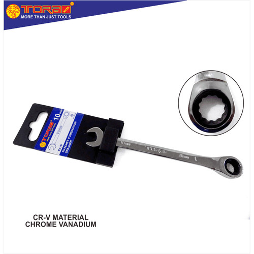 [EZM.1001504] TORA Kunci Ratchet Ring Pas 10 MM - Ratchet Combination Spanner