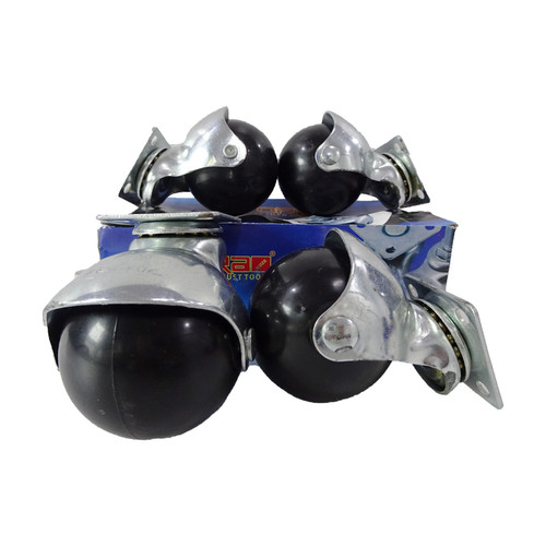 [EZM.1001596] TORA Roda Caster Hidup Bulat Plat Skrup Set 4 Pcs 2 Inch
