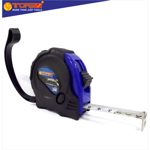 [EZM.1001641] TORA Meteran 3 Meter Body Karet Biru