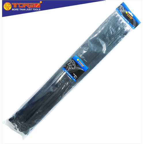 [EZM.1001680] TORA Kabel Tis Nylon 8.8 x 600 mm - Tali Ikat Warna Hitam 50 Pcs