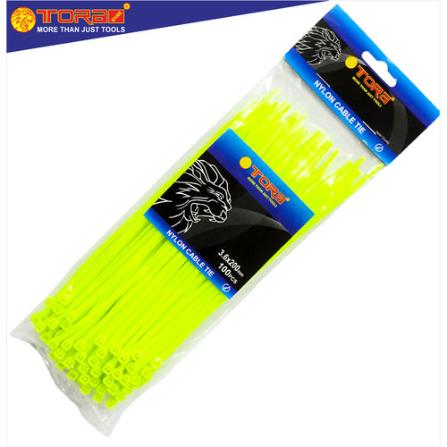 [EZM.1001687] TORA Kabel Tis Nylon 3.6 x 200 mm - Tali Ikat Warna Hijau 100 Pcs