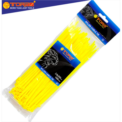 [EZM.1001688] TORA Kabel Tis Nylon 3.6 x 200 mm - Tali Ikat Warna Kuning 100 Pcs