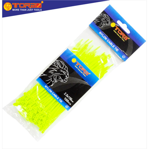 [EZM.1001689] TORA Kabel Tis Nylon 2.5 x 150 mm - Tali Ikat Warna Hijau 100 Pcs