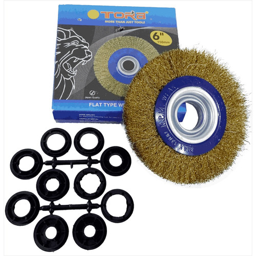 [EZM.1001739] TORA Wire Wheel Flat - Sikat Kawat Flat 6 Inch 150mm