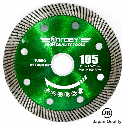 [EZM.1002441] TOBY Pisau Potong Keramik Batu Marmer Granit Turbo Wet & Dry DC105T