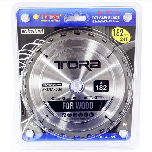 [EZM.1002442] TORA Mata Pisau Potong Kayu TCT Model ABK / Tanduk 7 Inch 182 x 24T
