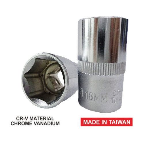 [EZM.1001825] TORA Mata Sok 16 mm 1/2 DR 6 PT - Shock Hand Socket - TAIWAN