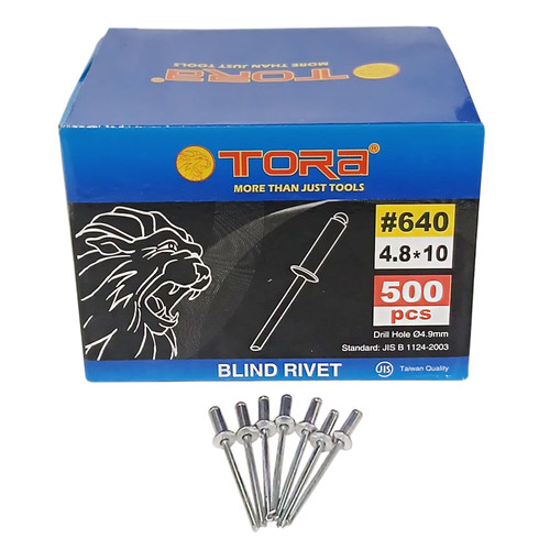 [EZM.1001846] TORA Paku Rivet Warna Silver Box 640 4.8 x 10 mm