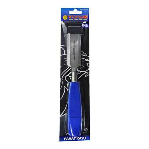 [EZM.1001866] TORA Pahat Kayu Gagang Biru 1 1/4 Inch - Carbon Stell