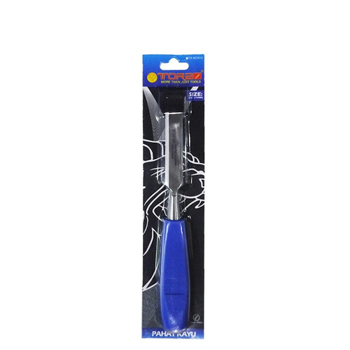 [EZM.1001869] TORA Pahat Kayu Gagang Biru 3/4 Inch - Carbon Stell