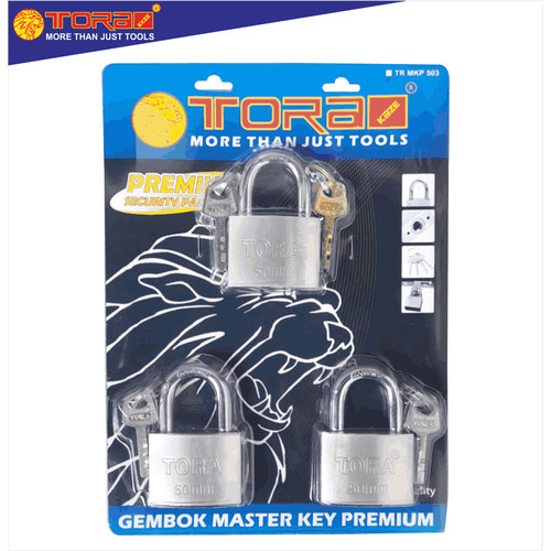 [EZM.1001905] TORA Gembok Master Key Premium - Master Key New 50 mm 3 Pcs