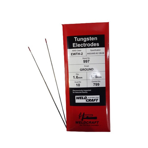 [EZM.1002459] WELDCRAFT Tungsten Electrodes 1.6 x 175 mm - Satuan / 1 Pc